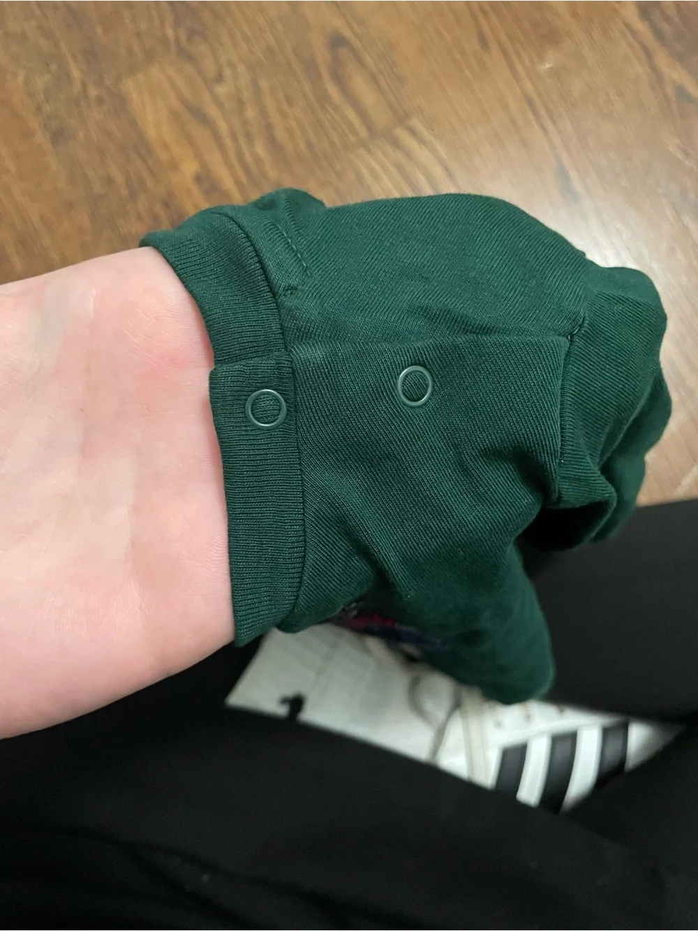 Ralph Lauren Dark Green Baby Polo Player Graphic Long-Sleeve Top